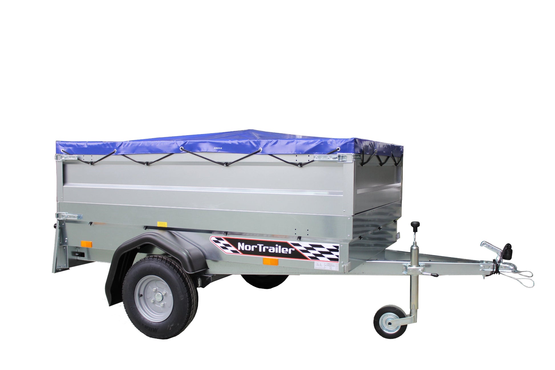 Tilhenger til utleie, 750 KG med høye karmer